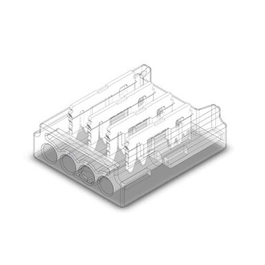 4 kontaktų užspaudžiamas sujungimas juosta-laidas LED SMD juostai 10mm