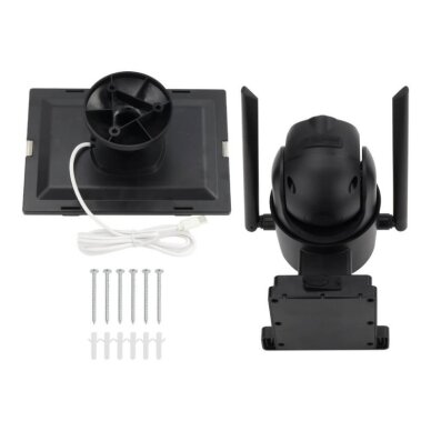 4MP Wi-Fi saulės IP kamera, juoda 6