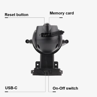 4MP Wi-Fi saulės IP kamera, juoda 8