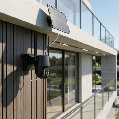 4MP Wi-Fi saulės IP kamera, juoda 9