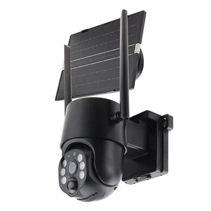 4MP Wi-Fi saulės IP kamera, juoda 5