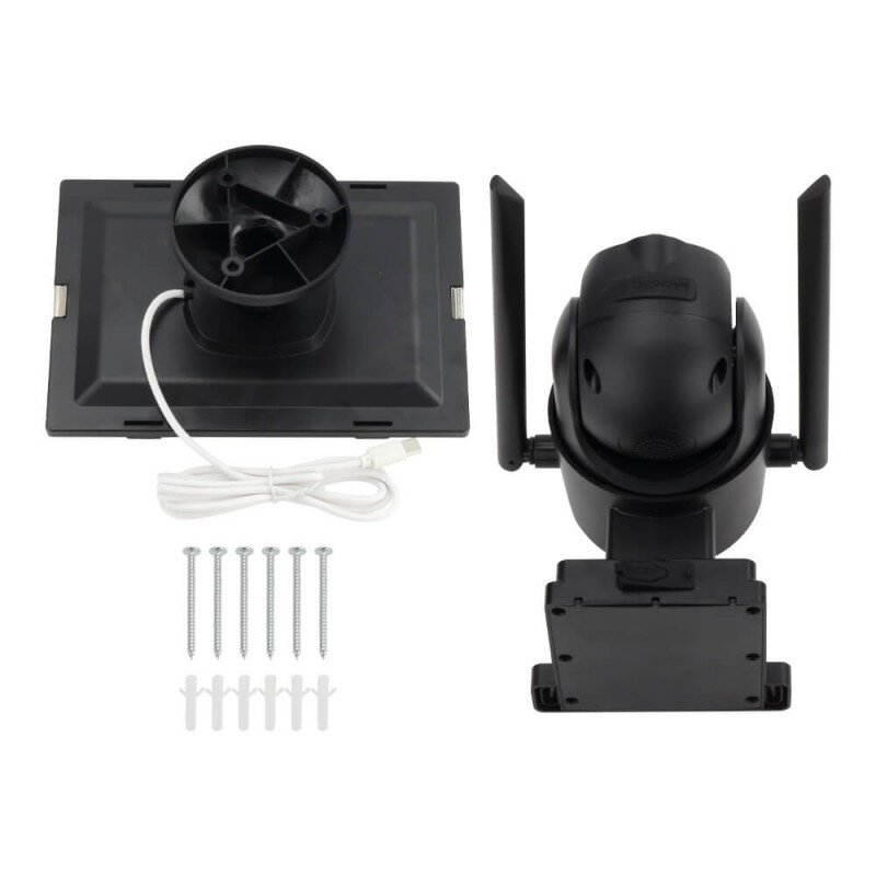 4MP Wi-Fi saulės IP kamera, juoda 6