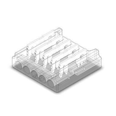 5 kontaktų užspaudžiamas sujungimas juosta-laidas LED SMD juostai 12mm