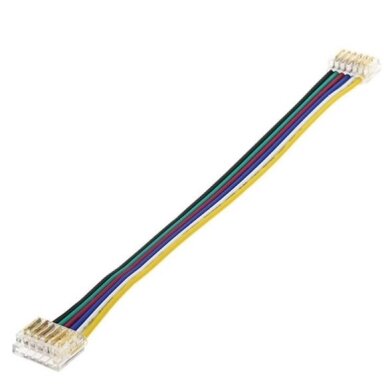 6 kontaktų 2 galų užspaudžiamas sujungimas LED SMD juostai 12mm