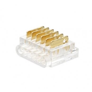 6 kontaktų užspaudžiamas sujungimas juosta-laidas LED SMD juostai 12mm 1