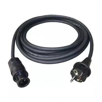 AC kabelis, 5m, su BC01 tėvelio jungtimi ir 220V kištuku AC kabelis, 5m, su BC01 tėvelio jungtimi ir 220V kištuku