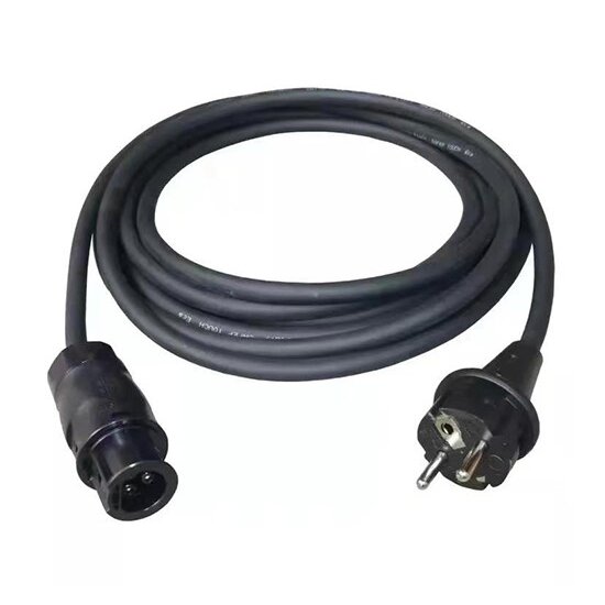 AC kabelis, 5m, su BC01 tėvelio jungtimi ir 220V kištuku AC kabelis, 5m, su BC01 tėvelio jungtimi ir 220V kištuku