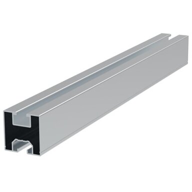 Aliumininis bėgelis, pilkas, R13, 2.4m, 40x40mm Aliumininis bėgelis, pilkas, R13, 2.4m, 40x40mm