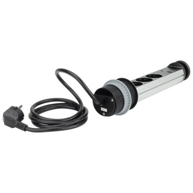Baldinis šakotuvas, 3 lizdai, USB A, C, su 1.5m laidu 2