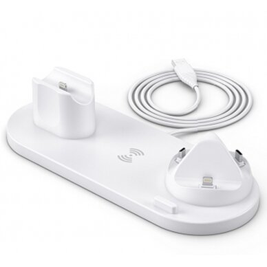 Multi-Function Charging Stand, 6in1, White
