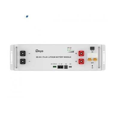 Deye baterija, klasteriui, Li-ion, 51.2V, 5.12kWh, 100Ah