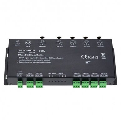 DMX Signal Amplifier, Splitter, 4 Ways 1