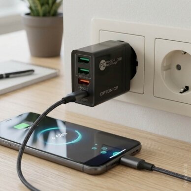 Quick Charger, PD+QC3.0, 36W, Black 3