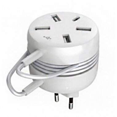 Įkrovimo stotelė-daliklis, USB 4xTYPE-A, 1xTYPE-C