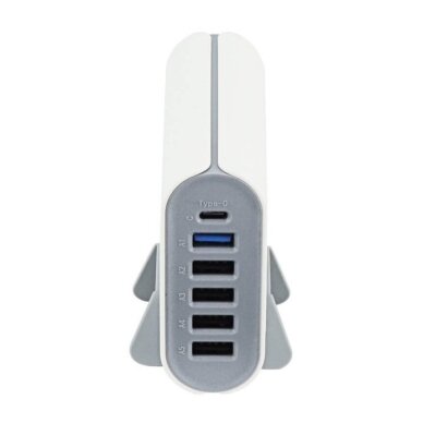 Įkrovimo daliklis, USB 5xTYPE-A, 1xTYPE-C 1