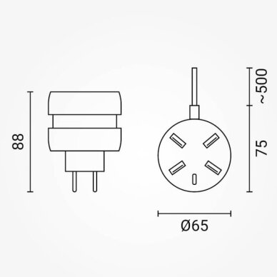 Įkrovimo stotelė-daliklis, USB 4xTYPE-A, 1xTYPE-C 6