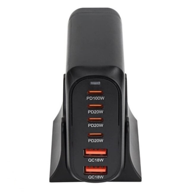 Įkrovimo daliklis, EU kištukas, USB 2xTYPE-A, 4xTYPE-C, 200W 3