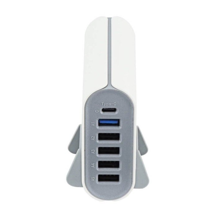 Įkrovimo daliklis, USB 5xTYPE-A, 1xTYPE-C 1