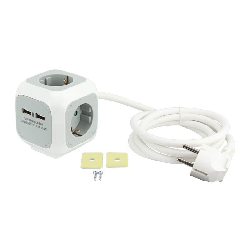 Ilgintuvas su USB 2xTYPE-A, 1.4m 2