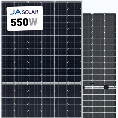 JA SOLAR saulės panelė, 550Wp, monokristalinė, dvipusė, PERC JA SOLAR saulės panelė, 550Wp, monokristalinė, dvipusė, PERC