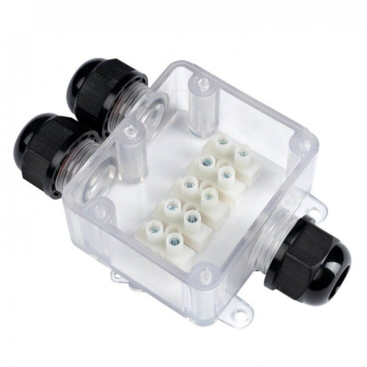 Polycarbonate Box Terminal Block, IP68, 3 Terminals 2
