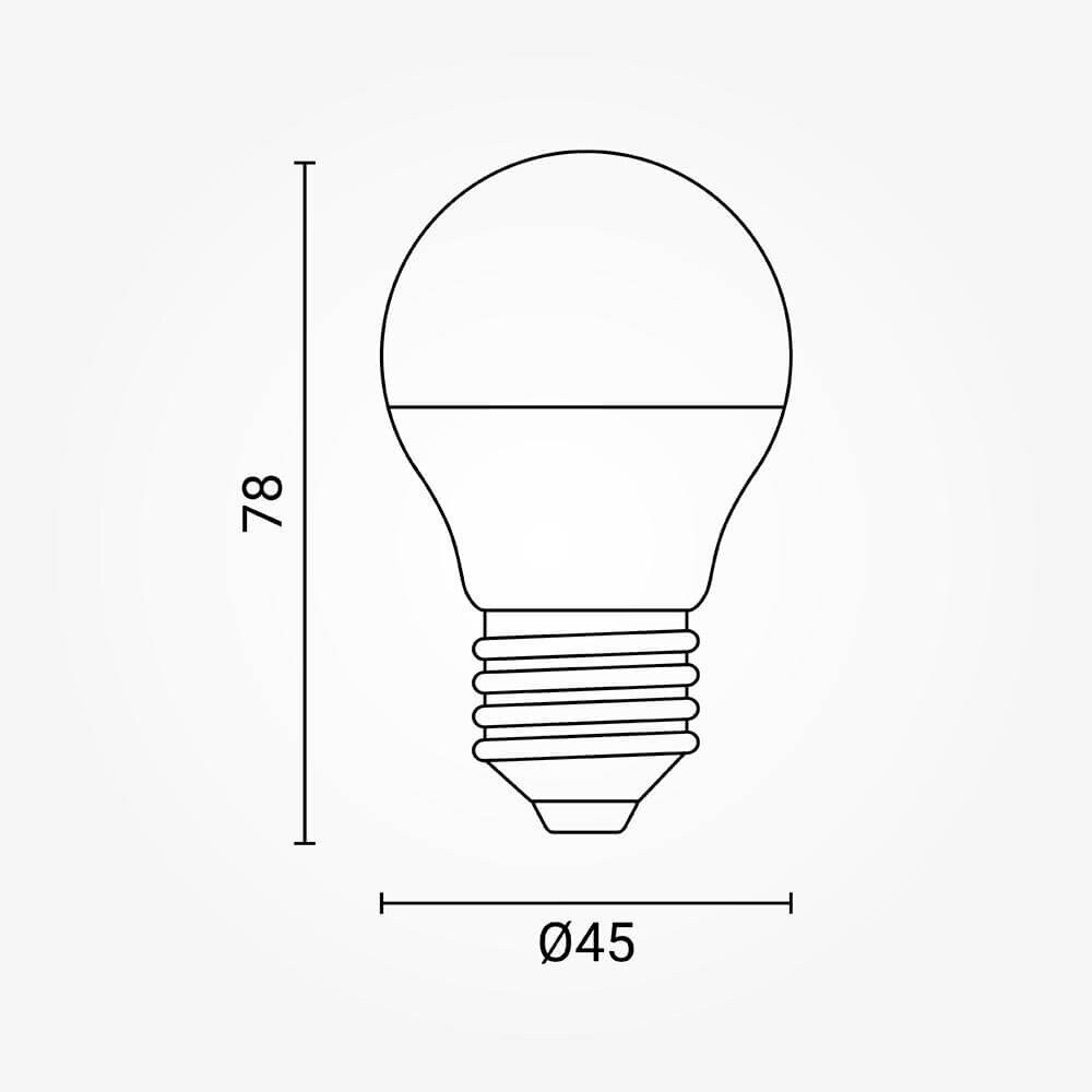 LED Bulb E27 G45 3.5W, Warm Light 1
