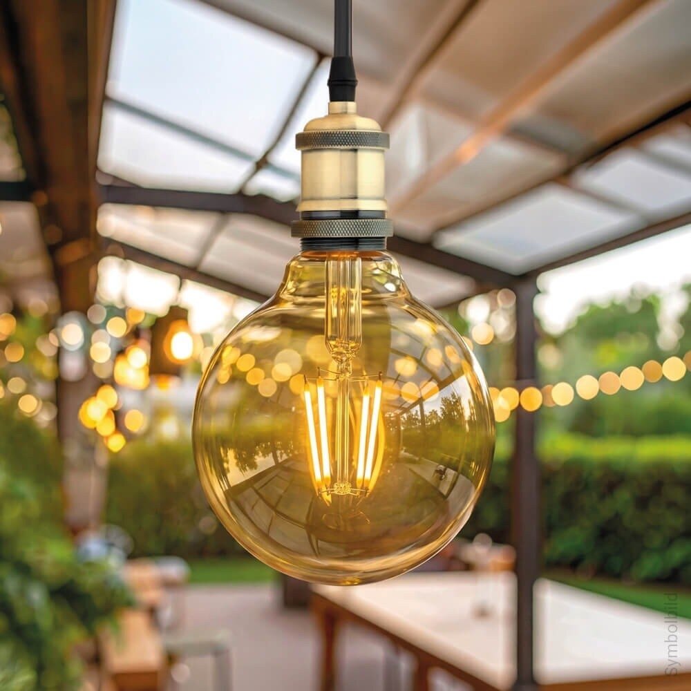 LED Bulb E27 G95 4W, Golden, Warm Light 2