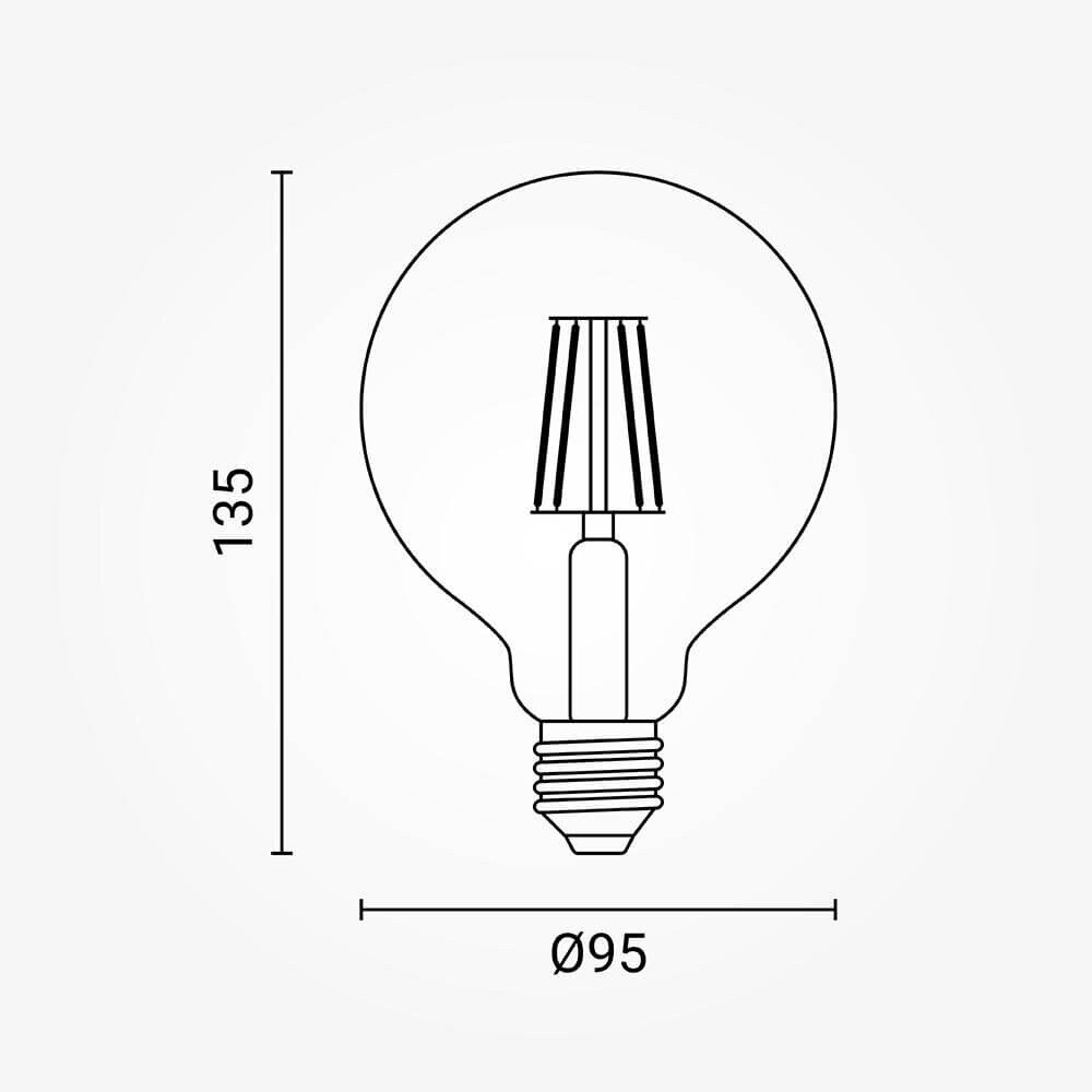LED Bulb E27 G95 4W, Golden, Warm Light 3