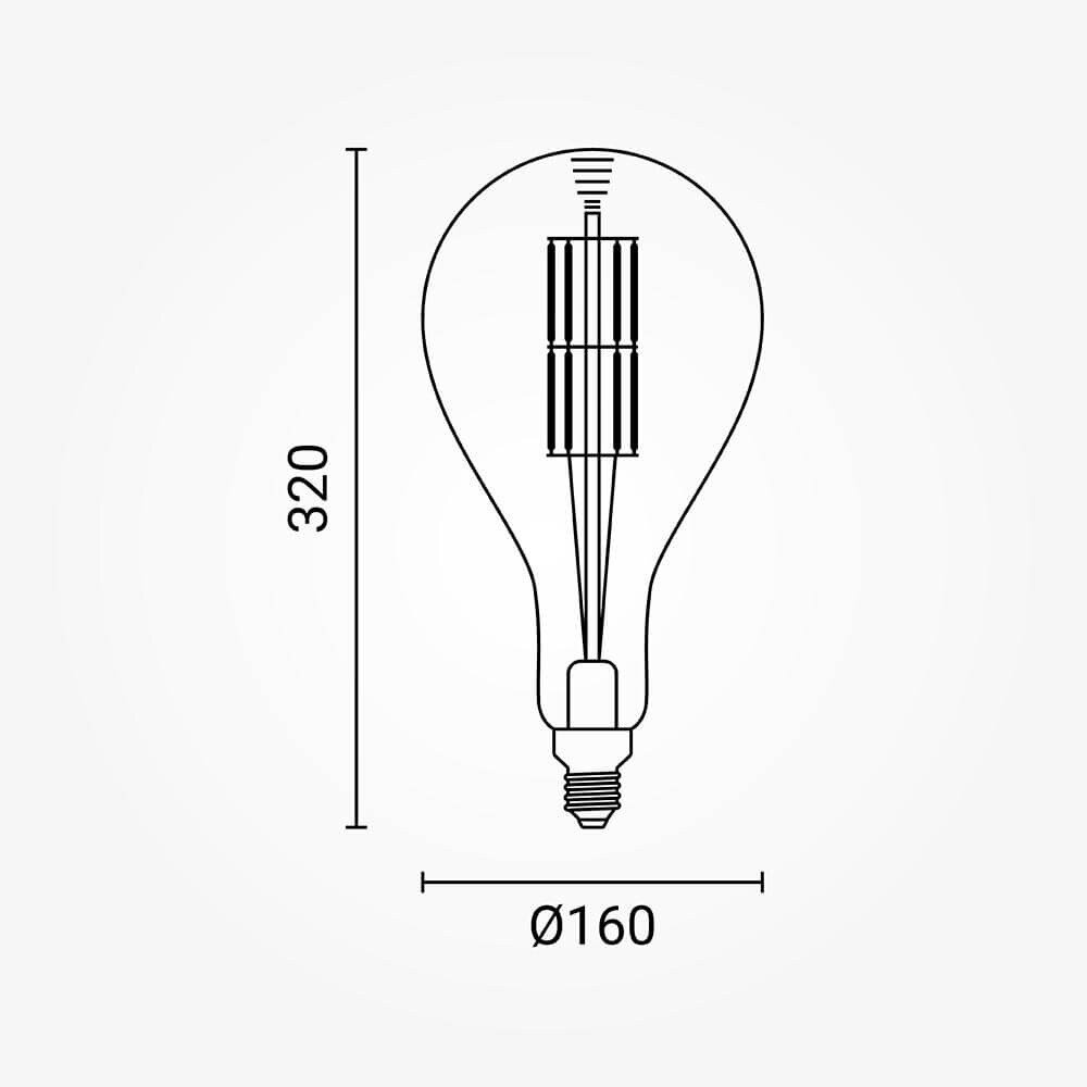 LED lemputė E27 PS160 8W, šilta balta šviesa 3