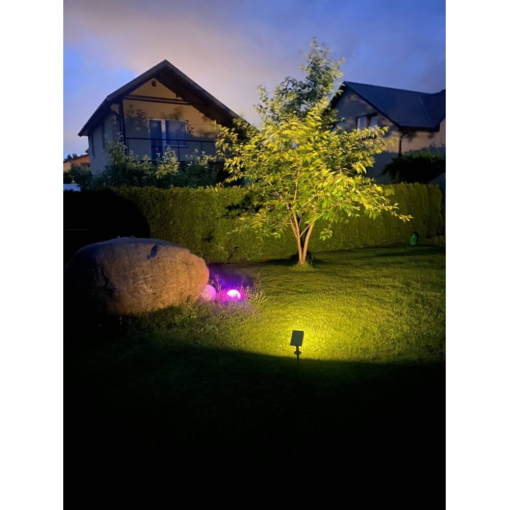 LED saulės šviestuvas 2W, įsmeigiamas, šilta balta šviesa 2