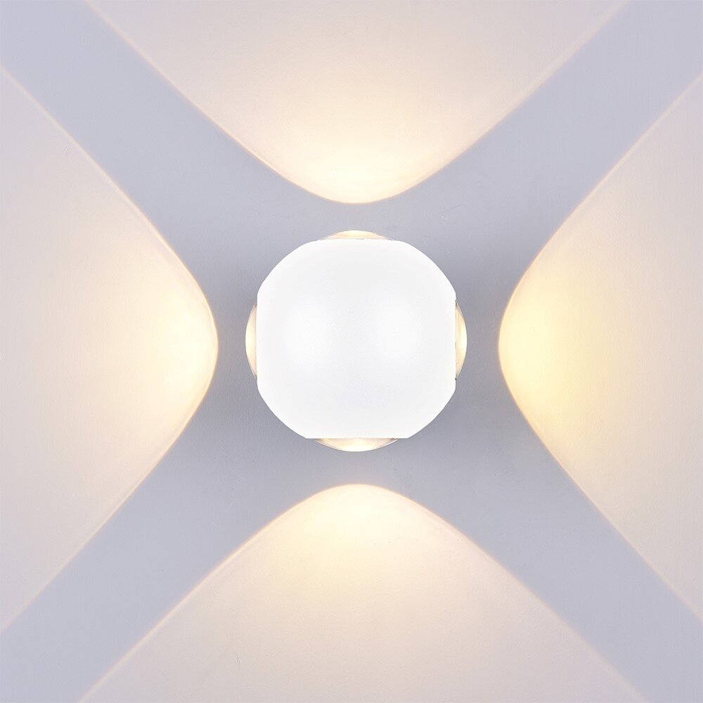 LED sieninis šviestuvas, baltas, apvalus, 4 LEDai, 4W, neutrali balta šviesa 2