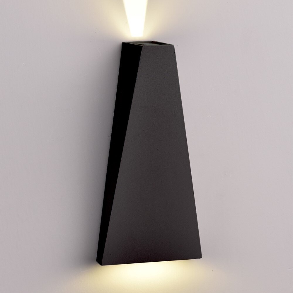 LED sieninis šviestuvas, juodas, 6W, šilta balta šviesa