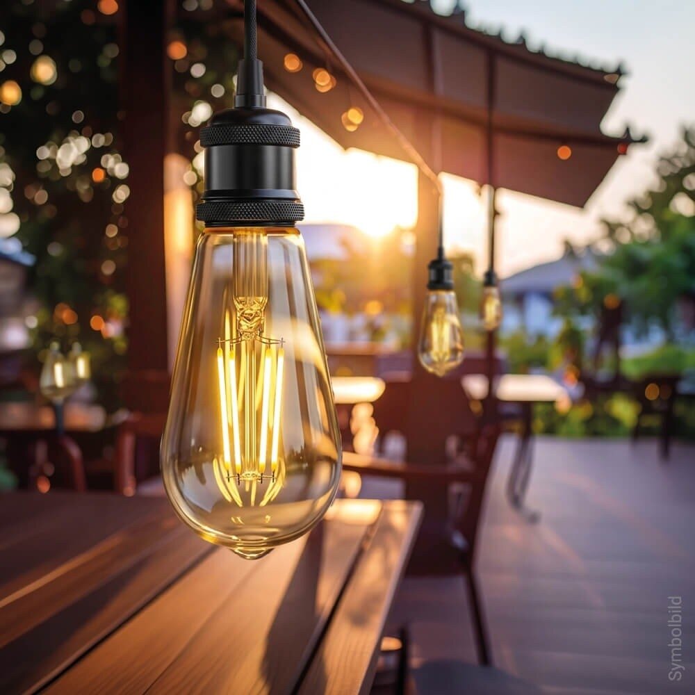 LED žvakė ST64 6W, auksinė, šilta balta šviesa 2