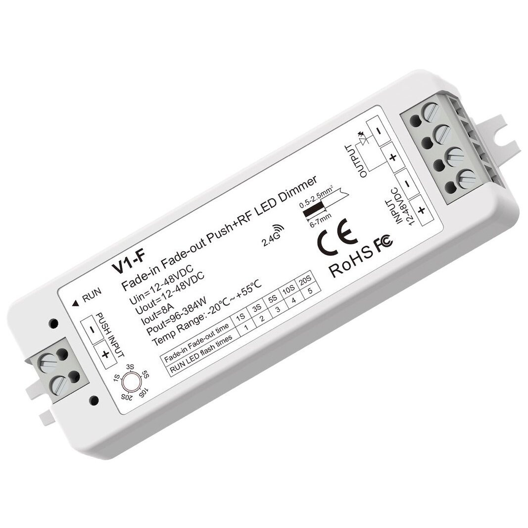 LED maitinimo valdiklis, 12-48V, 8A, nuotolinis valdymas