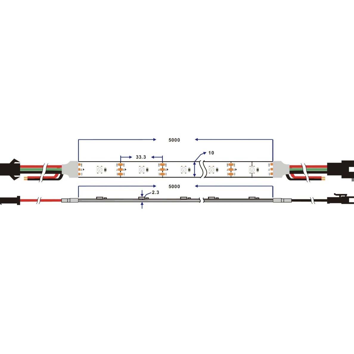 LED Strip 16W/m, 1200Lm/m, 5V, Digital, RGB 1 LED Strip 16W/m, 1200Lm/m, 5V, Digital, RGB 1