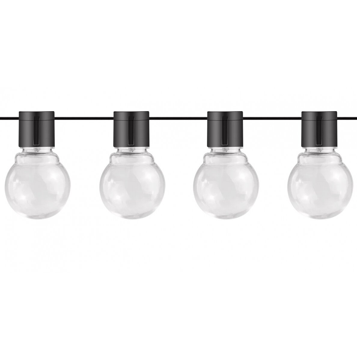 LED Outdoor Solar String Lights, Clear, G50, 7m, 20Pcs., Warm Light