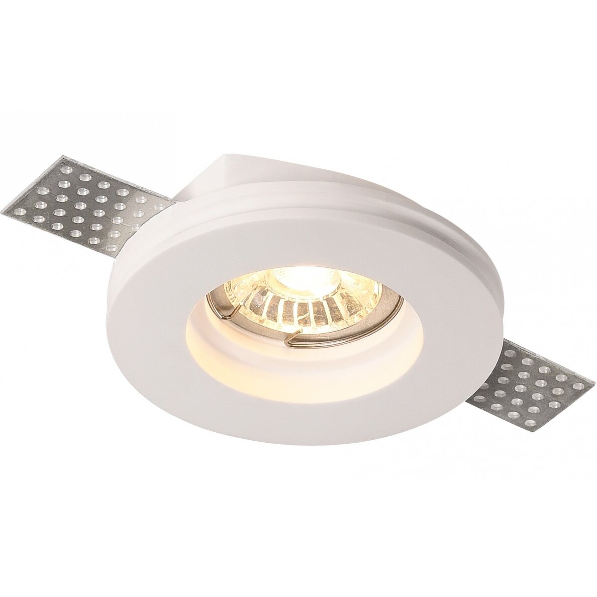LED lubų šviestuvas, apvalus, gipsinis, be reflektoriaus
