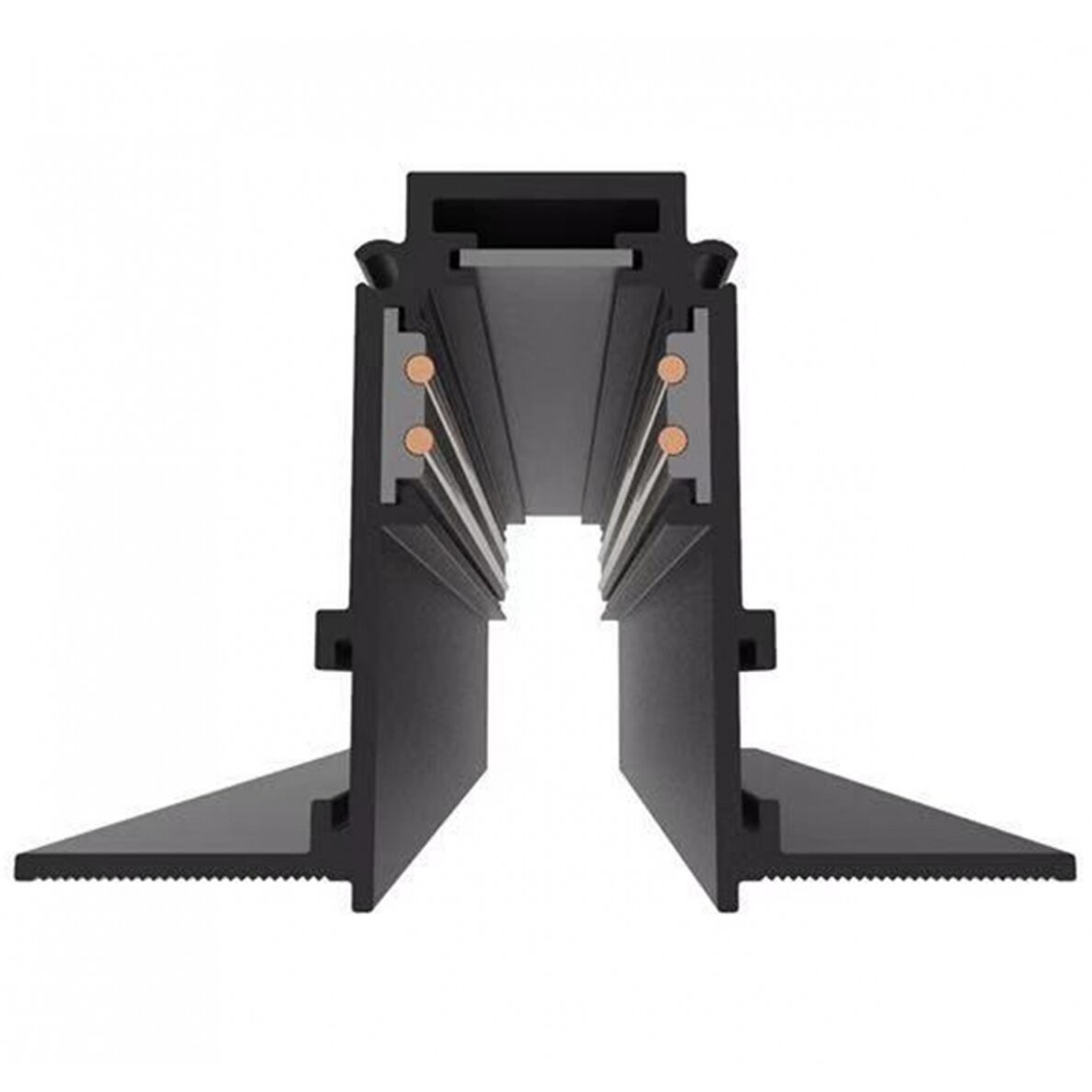 LED magnetinė sistema R20, plotis 2.5cm, įmontuojama, juoda, ilgis 2m