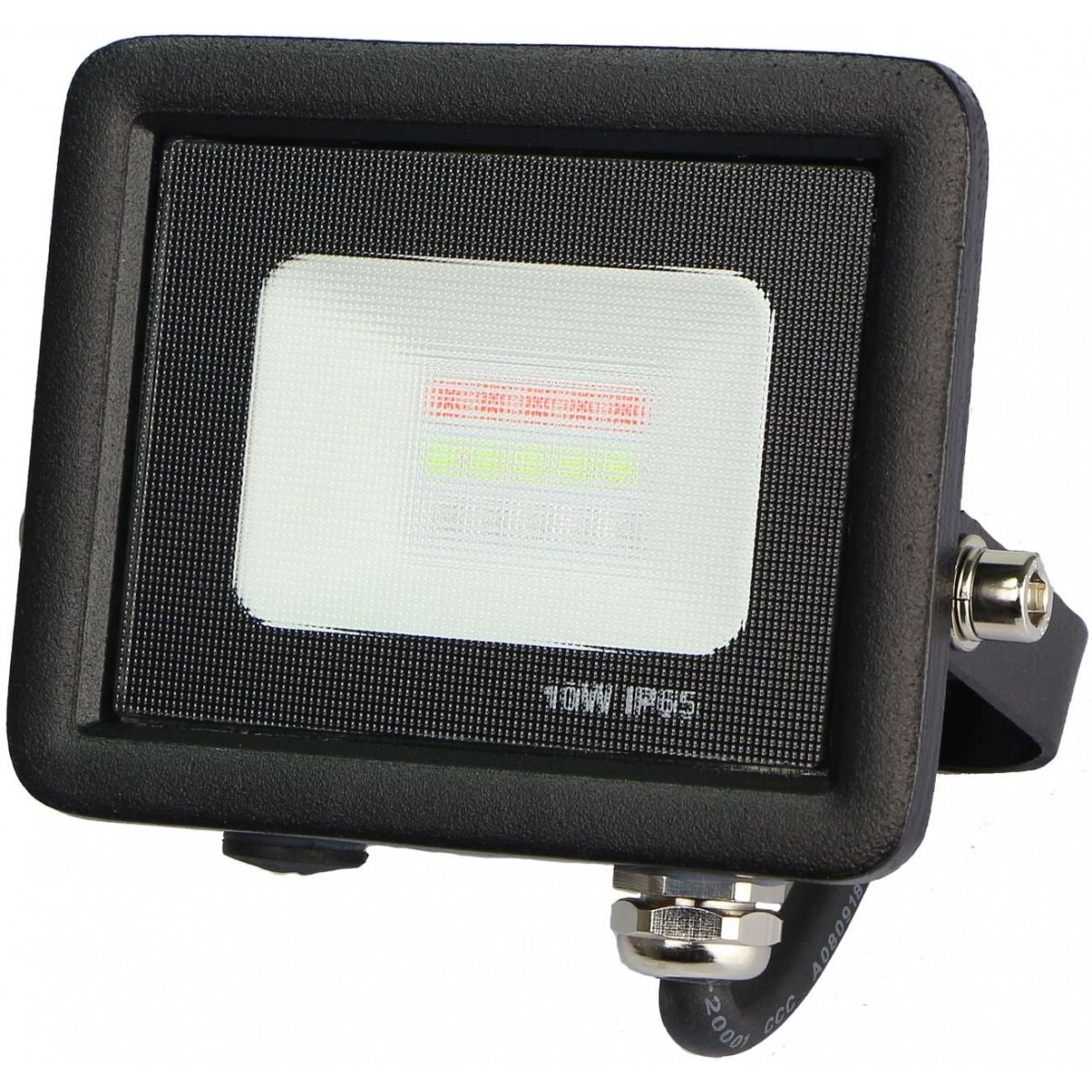 LED prožektorius, juodas, 10W, RGB