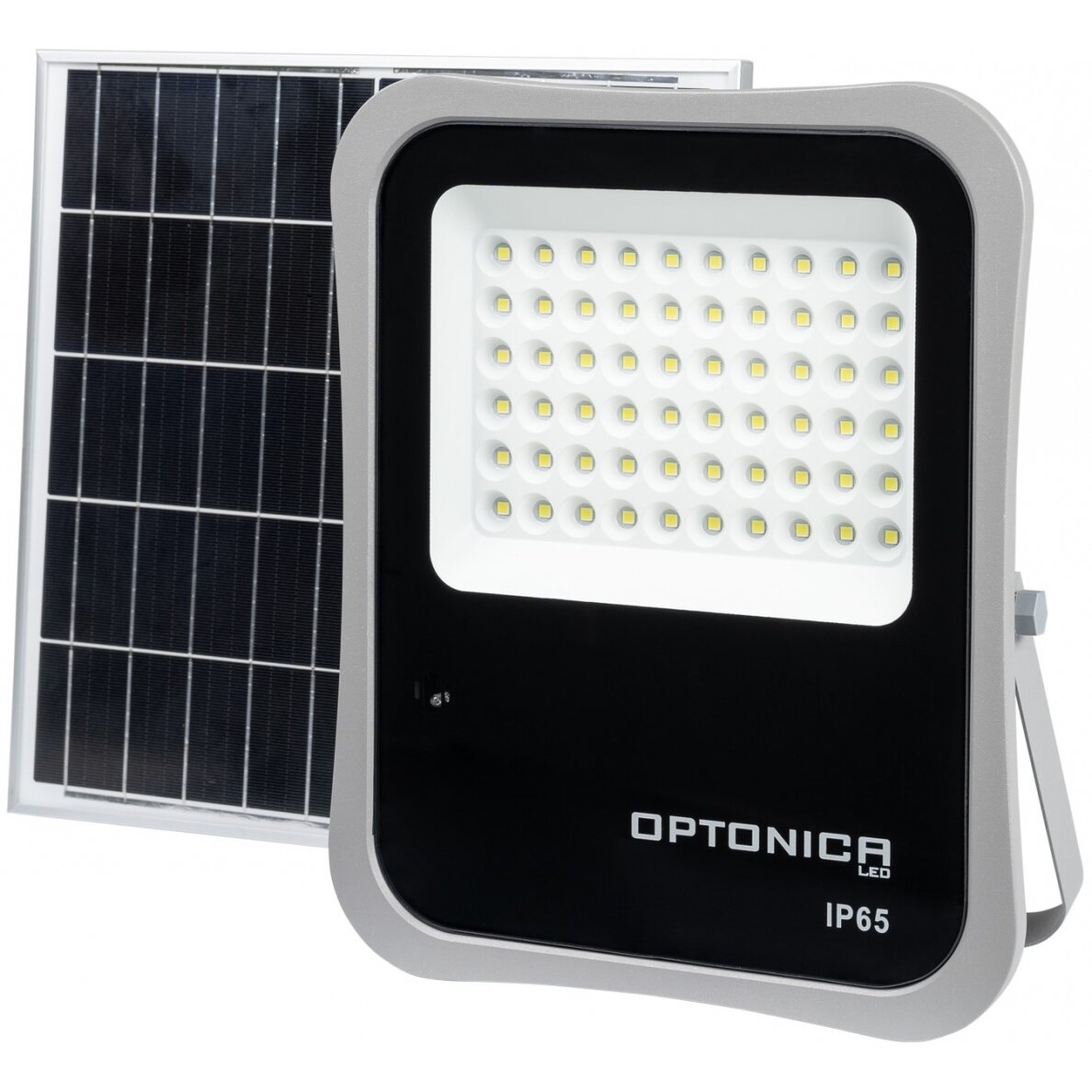 LED prožektorius, pilkas, su saulės baterija, 20W, šalta balta šviesa 1