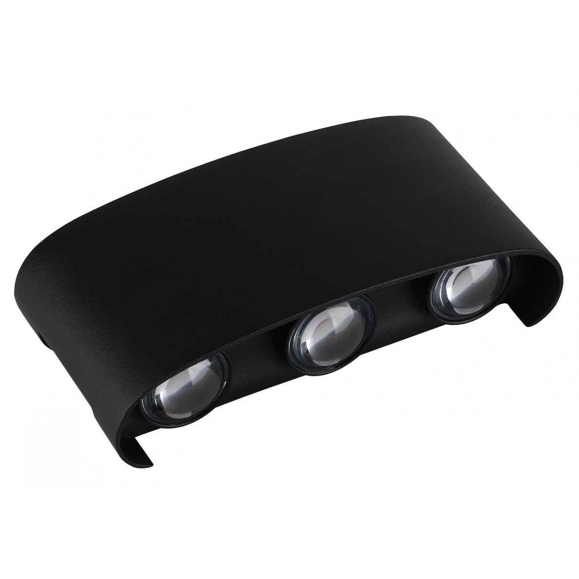LED sieninis šviestuvas, juodas, 6W, šilta balta šviesa