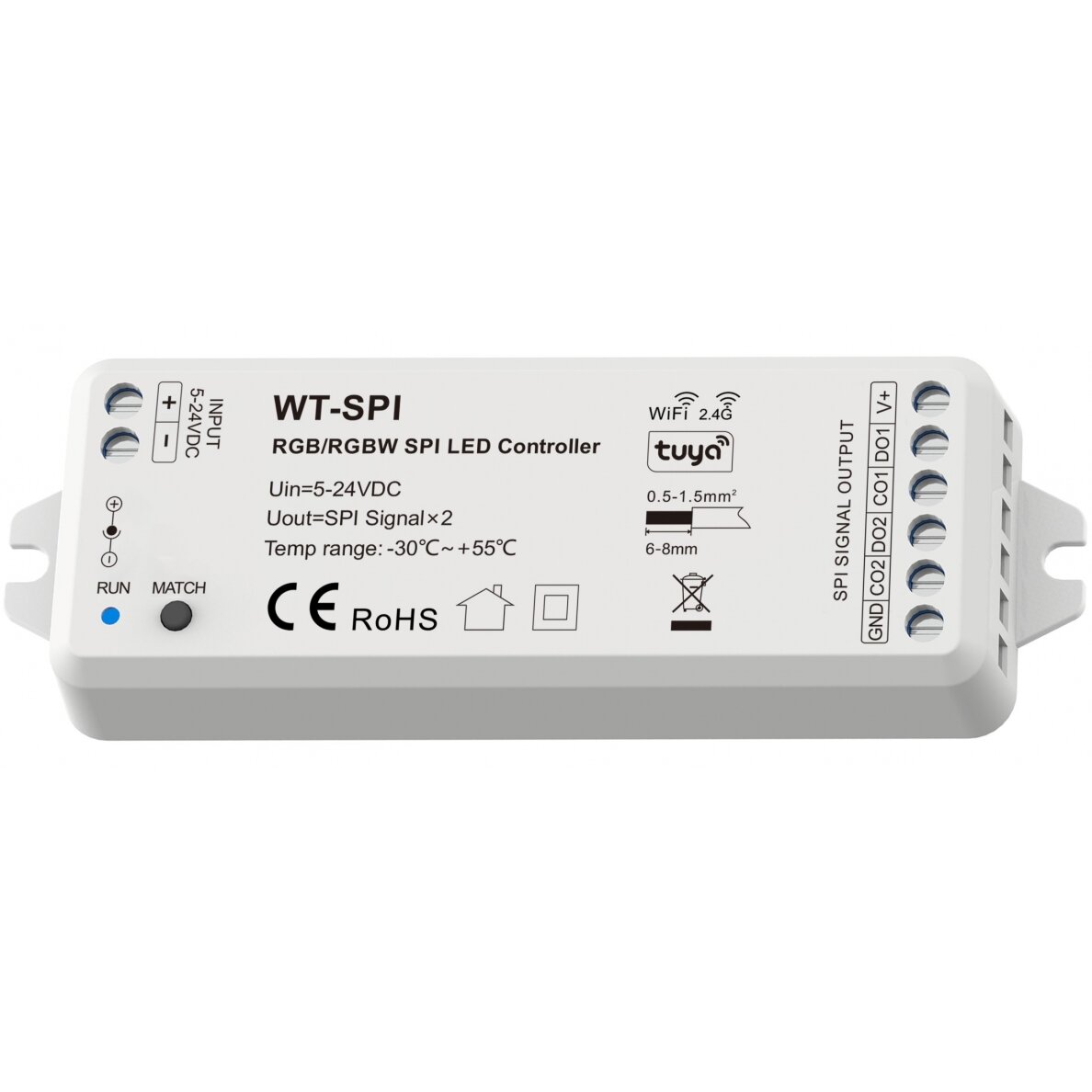 Spi Microcontroller Led LED SPI Controller 5-24V Tuya 5 Years | LED power supply | LED lighting ...