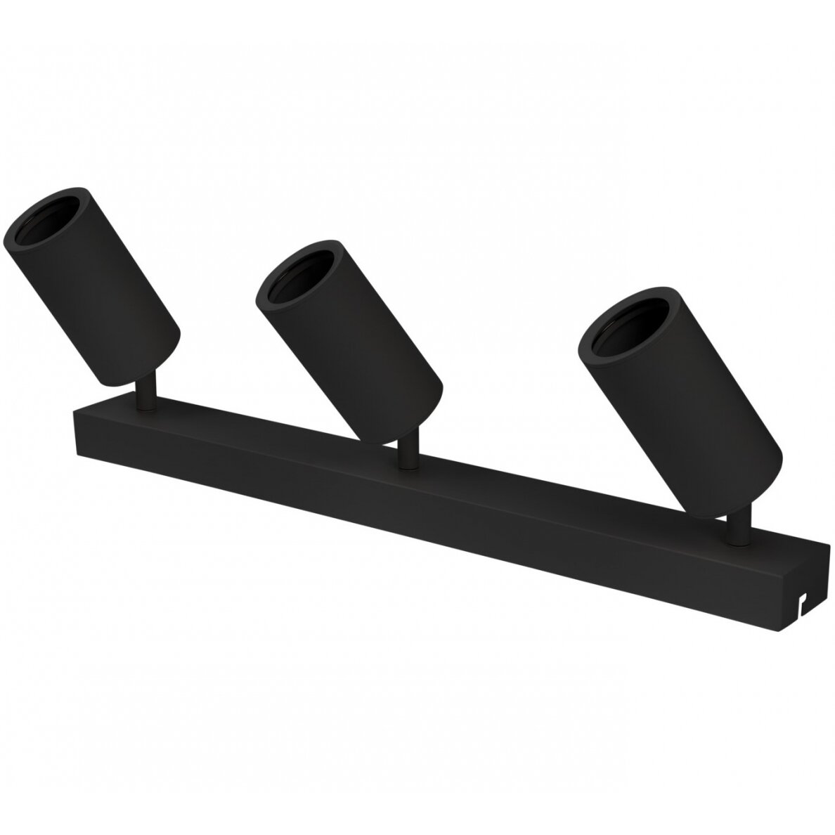 LED Spotlight Fixture, Three Heads, Black