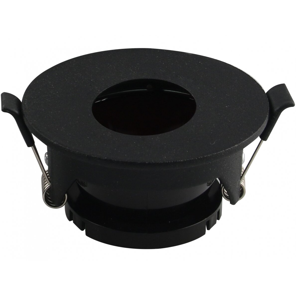 LED Spotlight Fixture, Round, Black, Round
