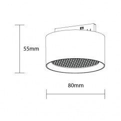 LED magnetinis šviestuvas M05, 10W, korio dangtelis, neutrali balta šviesa 1 LED magnetinis šviestuvas M05, 10W, korio dangtelis, neutrali balta šviesa 1