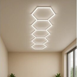 LED korys (hexagon), 5HEX, 199W, šalta balta šviesa 1