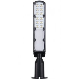 LED gatvės šviestuvas, reguliuojamas spindulys, 3 metai garantija, dienos/nakties sensorius, 100Lm/W, 30W, neutrali balta šviesa