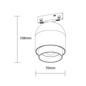 LED Magnetic Zoomable Spotlight M05, 48V, 10W, Warm Light 1
