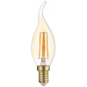LED Bulb E14 T35 4W, Tip, Golden, Warm Light