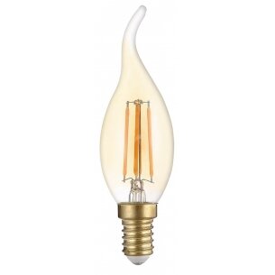 LED Bulb E14 C35 4W, Tip, Dimmable, Golden, Warm Light